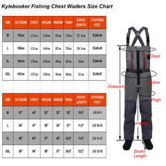 Kylebooker Five Layer Fabric Breathable Stockingfoot Chest Waders KB008