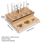 Kylebooker Angler Fly Tying Fishing Kit Tool Organizer - Wooden Fly Fishing Desk for 12 Fly Fishing Tools - Store Fly Tying Materials, Scissors, Bobbin, Thread