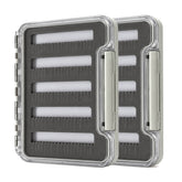 Kylebooker Pair of Premium Slim Clear Fly Boxes-Water Tight - Great For Your Shirt Pocket