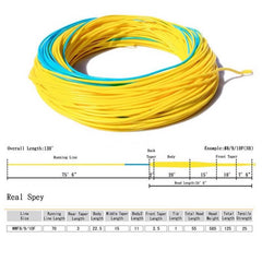 Kylebooker Spey Fly Line Floating Weight Forward Fly Fishing Lines with Two Welded Loops 125FT WF7/8/9/10/11F