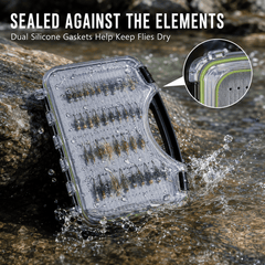 Kylebooker Boat Box for Streamers Waterproof Fly Box for Saltwater Flies Fly Fishing