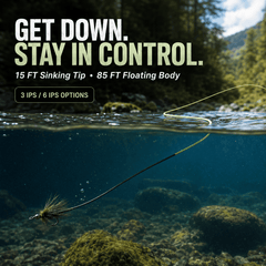 Kylebooker Sinking Tip Fly Line Weight Forward Fishing Line, 3ips/6ips, 4/5/6/7/8 F/S