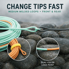Kylebooker Skagit Shooting Head Fly Line 200GR-650GR 17FT-25FT with 2 Welded Loops