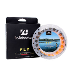 Kylebooker Gold Fly Line 100FT Weight Forward Floating 3 4 5 6 7 8WT Double Color 2 Welded Loops Fly Line