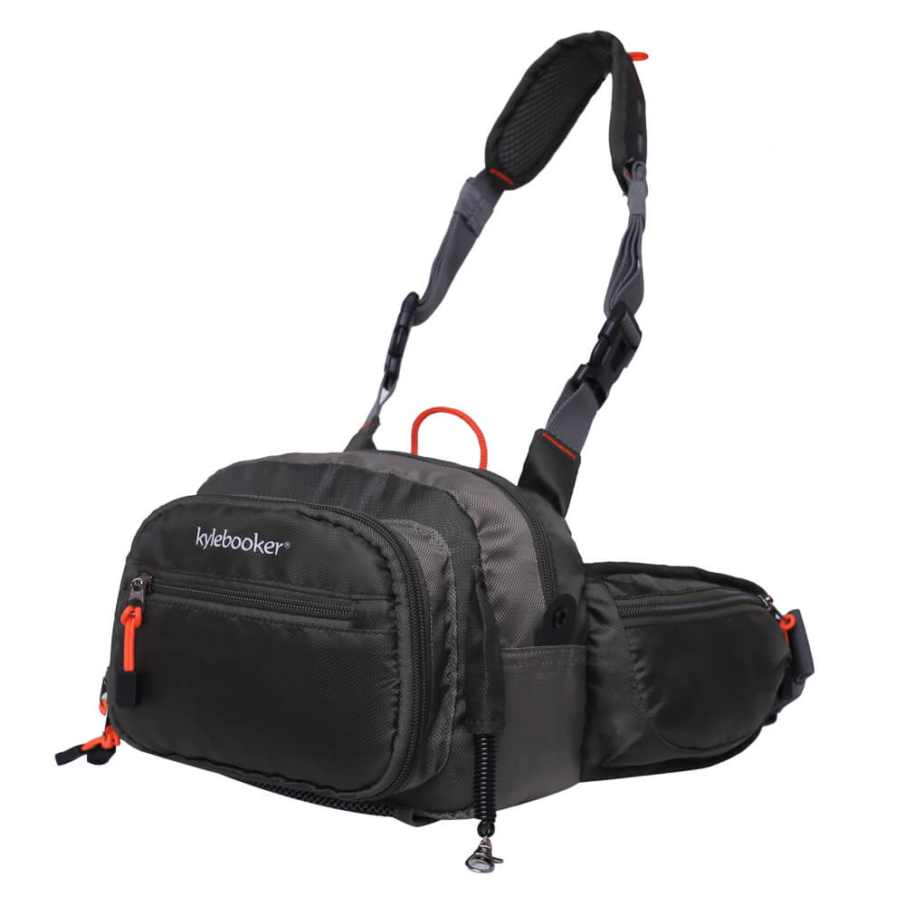 Kylebooker SL05 Fly Fishing Chest Pack, Fly Fishing Waist Pack - Lightweight Fishing Fanny Pack and Tackle Storage Hip Bag - Fly Fishing Bag for Waist