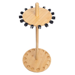 Kylebooker RH03 Round 15 Fishing Rod Storage Rack - Features Traditional Handcrafted Bamboo Post - No Tool Assembly, Bamboo