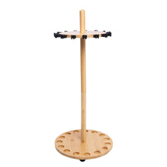 Kylebooker RH03 Round 15 Fishing Rod Storage Rack - Features Traditional Handcrafted Bamboo Post - No Tool Assembly, Bamboo