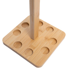 Kylebooker RH01 Fishing Rod Storage Racks, 100% Bamboo Floor Stand Fishing Pole Holders for Garage of 8 Rods or Combos