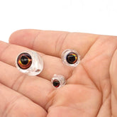 Kylebooker 10 Uds. Cabeza de calavera de pez para atar moscas, Material de 4mm/6mm/8mm, señuelo para atar cebo, hacer pesca con mosca con cebo con ojos