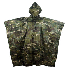 Camouflage-Regenponcho mit Kapuze, wasserdichter Camo-Regenmantel mit Blindmuster für die Jagd, Wandern, Camping, Angeln