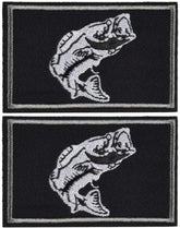 Kylebooker 2 parches de pesca aptos para chaleco de pesca, bolsa de aparejos de pesca, chaqueta de pescador, sombrero