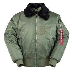 Mens Winter B-15 Bomber Flight Force Pilot Jacket