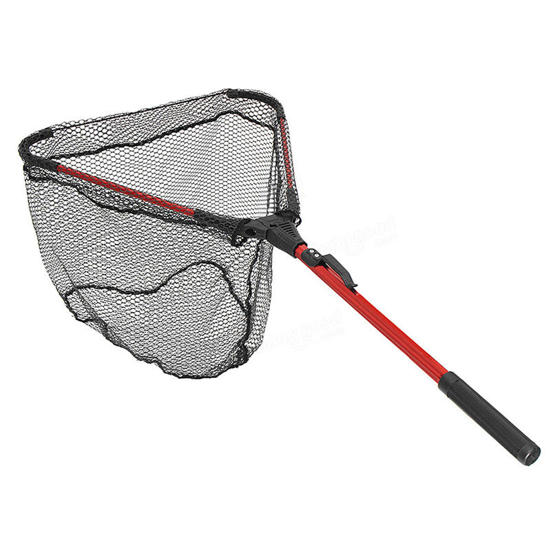 Foldable Fishing Landing Net, Telescopic Triangular Net for