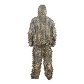 Camo Suits Ghillie Suits 3D Leaves Woodland Camouflage Kläder för djungeljakt, skytte, Airsoft, vildlivsfotografering, halloween