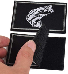 Kylebooker 2 szt. Naszywki wędkarskie pasujące do kamizelki wędkarskiej Torba ze sprzętem wędkarskim Kurtka wędkarska Kapelusz