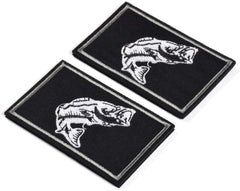 Kylebooker 2 szt. Naszywki wędkarskie pasujące do kamizelki wędkarskiej Torba ze sprzętem wędkarskim Kurtka wędkarska Kapelusz