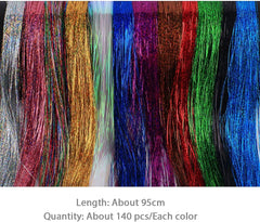 Kylebooker Materiali per legare mosche, 12 colori Crystal Flash Flashabou, Tinsel scintillante per realizzare mosche con esca per la pesca a mosca