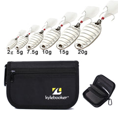 Kylebooker Fishing Lure Storage Bag With 5g 7.5g 10g 15g 20g Metal Spoon Lure