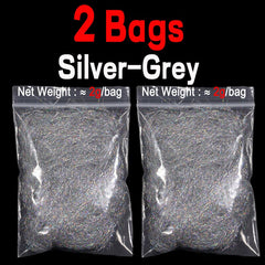 Kylebooker 2Bags Fly tying Ice Dub Scud Dub for Nymph Scuds Ice Wing Fiber Thorax Material Flash Sparkle Addding Blending Material