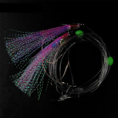 Kylebooker 10/50PCS 1/0 3/0 5/0 6/0 7/0 8/0 Sabiki rigs sea fishing rigs flasher rig each with 2 fishing hook fishing kit Sea fishing lure