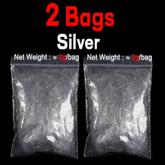 Kylebooker 2Bags Fly tying Ice Dub Scud Dub for Nymph Scuds Ice Wing Fiber Thorax Material Flash Sparkle Addding Blending Material