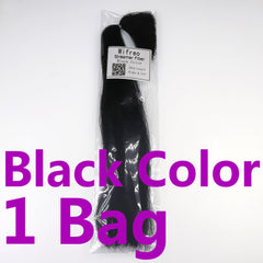 Kylebooker 1Pack 30CM Crimped Kinky Minnow Fiber Streamer Fly Fibers Bucktail Jig Head Tying Material for Fly Fishing Bass Lure