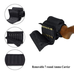 Tactical Buttstock Rifle Cheek Rest Pouch Riser Pad Ammo Cartridges Holder Carrier Pouch Round Shell for 308/300 Winmag#7814