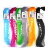 Kylebooker 1 pacote de 30cm frisado kinky minnow fibra streamer voar fibras bucktail gabarito cabeça amarrando material para pesca com mosca isca baixo