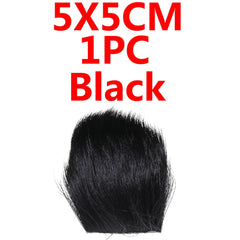 Kylebooker 5X5cm Fly Tying Deer Hair Patches Caddis Dry Fly Tying Material Natural and Died Orange Black Red Green