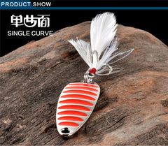 Single Curve Metal Spinner Spoon trout Fishing Lure Hard Bait Sequins Noise Paillette Artificial Bait small hard sequins