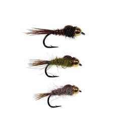 Kylebooker 10PCS Bead Head Hares Ear Nymph Fly Pheasant Tail Artificial Nymph Bait Trout Lures fly fishing