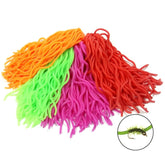 Kylebooker 60 tråder/PC Fshing lokker Myk orm Body Squirmy Wormy Fluebindemateriale San Juan Worm Meitemark agn for ørret