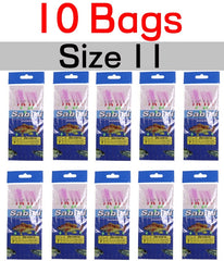 Kylebooker 10bag 6 flugor Pink Flasher Bait Catcher Rig Maker Sabiki Rigs Saltvatten konstgjorda fiskekrokar lockar Grossiststorlek 8 10 18