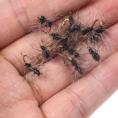 Kylebooker 6 szt. Griffith's Gnat Midge Fly Dry Fly pstrąg Fly muchy wędkarskie rozmiar przynęty 14 16 18 20