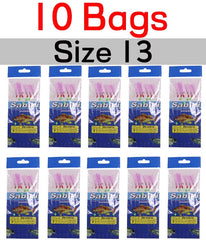 Kylebooker 10bag 6 flugor Pink Flasher Bait Catcher Rig Maker Sabiki Rigs Saltvatten konstgjorda fiskekrokar lockar Grossiststorlek 8 10 18