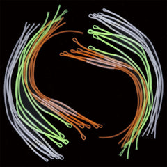 Kylebooker 10 unidades 30LB/50LB conector de laço de pesca com mosca linha trançada de pesca com mosca