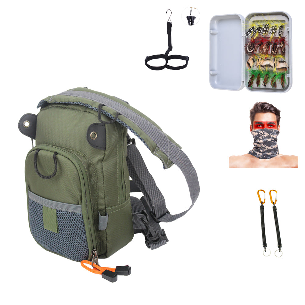 thumbnail interactive-video image 1 of Maximumcatch Fly Fishing Tackle Bag Chest Bag Waist Pack With Molded Fly Bench Chest Pack Fishing 1 of 9