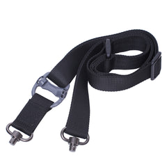 Enkeltpunkts riffelslynge med QD-slyngedreje og M-skinne slyngemontering Justerbar længde riffelslynge 1,25" bred