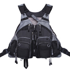 Kylebooker pustende netting fiskevest med multilommer for menn og kvinner FV01