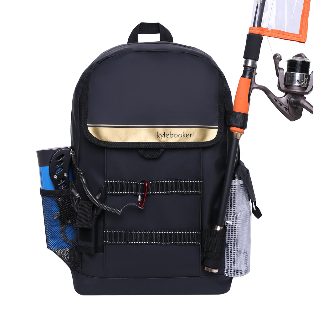 Kylebooker Fishing Backpack FP01 Black with Gold