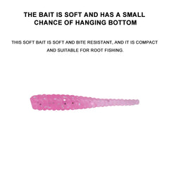 Kylebooker 50 stks/partij Siliconen Zachte Worm Lokken Atificial Swimbait Wortel Vissen Korte Pijlstaart Visaas Wobblers Zee Visgerei