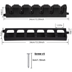 Kylebooker Fishing Rod Rack,Wall Mounted Fishing Pole Rod Holder Fishing Pole Storage Organizer 6 Rod Wall Rack for Garage Car