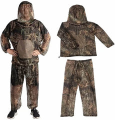 Kylebooker Mosquito Suits, Net Bug Pants & Jacket Hood Sets - Ultra-fine Mesh Summer Wear for Outdoor Protection from Bugs, Flies, Gnats, No-See-Ums & Midges - with Fishing, Hiking, Camping and Gardening
