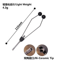 Kylebooker 1 Stück Bi-Keramik-Spitze zum Fliegenbinden, Spulenhalter, glattes Binden von Angelfliegen, Köder, Herstellung von Fliegenbindewerkzeugen