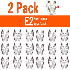 Kylebooker 2-pack Realistisk flugvinge Förskuren flugbindande insektsvingar Syntetisk stenfluga majfluga flaskfluga öring bete bindningsmaterial