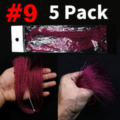 Kylebooker 5 pacotes flashabou holográfico ouropel pesca com mosca amarrando cristal flash corda gabarito gancho isca fazendo material de pesca rosa