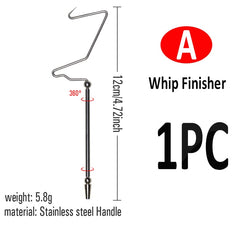 Kylebooker Fliegenbinde-Peitsche, Finisher, Fliegenbinde-Spulenhalter, Angeln, Fliegenhaken, Jig-Köder, Bindefadenhalter, Knotenherstellung, Fliegenbinde-Werkzeug