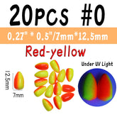 Kylebooker 20PCS Fishing Foam Float Bobber Buoys Bullet Oval Floats for Fly Fishing Pompano Bottom Rigs Saltwater Fishing Accessory