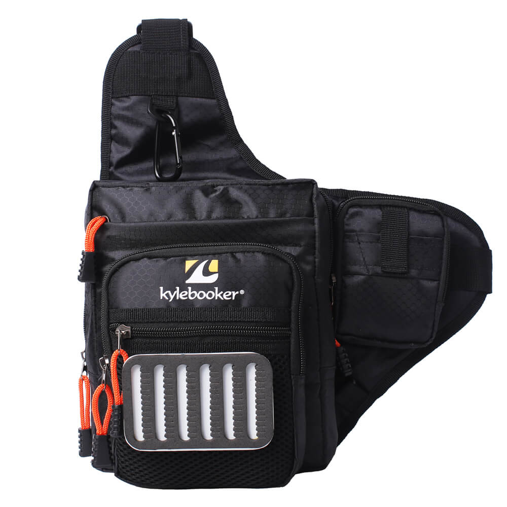 Kylebooker Fly Fishing Sling Packs Fishing Tackle Storage Shoulder Bag