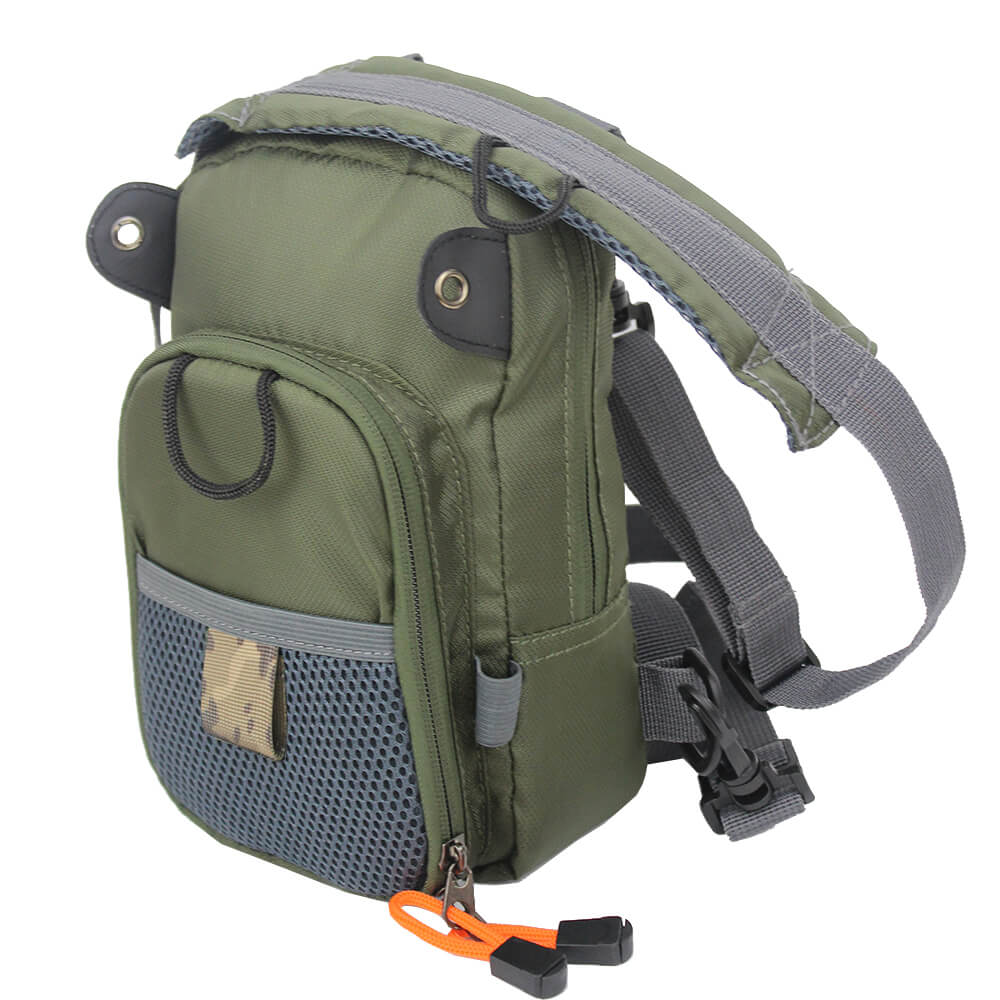 Kylebooker Fly Fishing Chest Bag Lightweight Waist Pack (Army Green)
